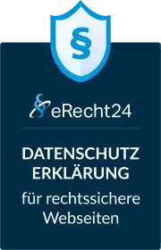 eRecht24-Siegel: Datenschutzerklärung für rechtssichere Webseiten